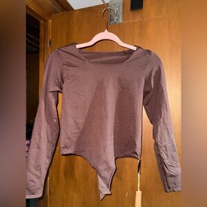 SKIMS Scoop Neck Long Sleeve Bodysuit